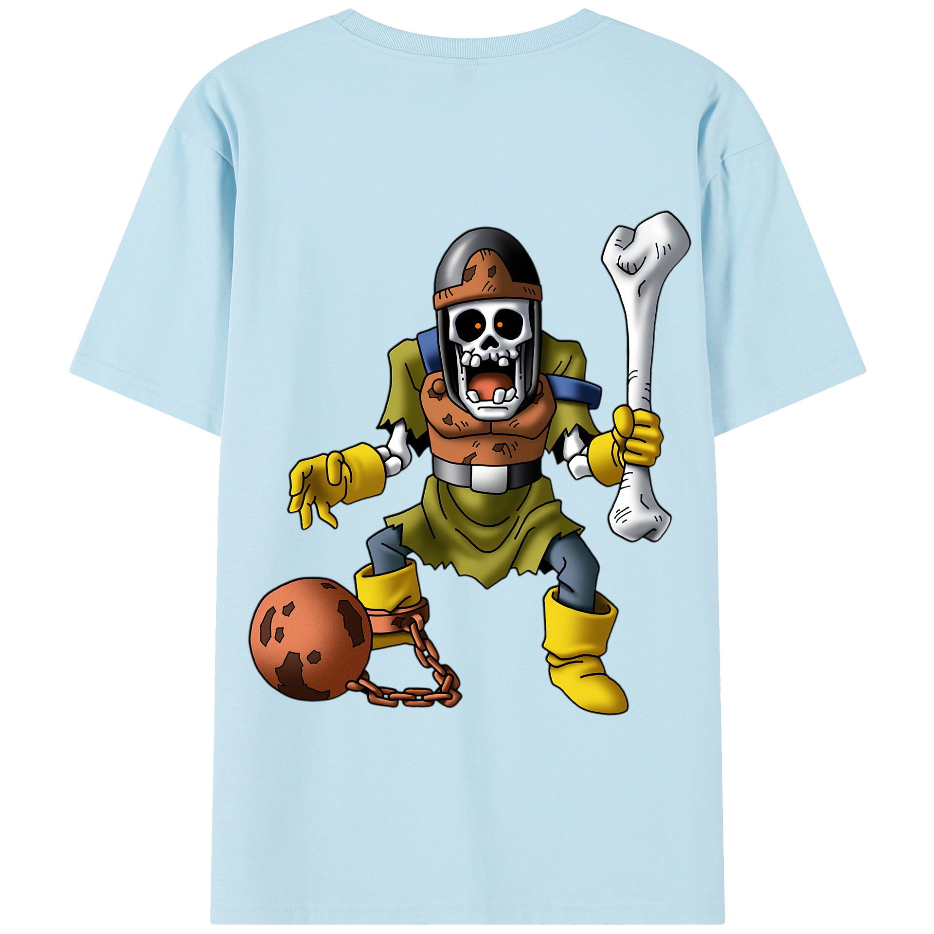 （画像用） ドラゴンクエスト Doragon Kuesuto Dragon Quest 綿100％半袖Tシャツ（背面プリント）